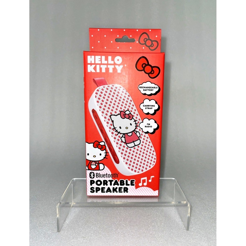Sanrio Hello Kitty Bluetooth Red‎ Portable Speaker Rechargeable Battery FM Radio